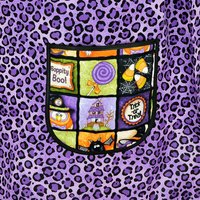 SHIPS FAST~ Purple Boppity Boo Halloween Pinafore Apron with no ties fits L/XL/2X, relaxed fit smock with pockets, ready to ship now