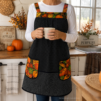 Bountiful Harvest Scrapbuster Pinafore with no ties (straps go straight over the shoulders) relaxed fit smock with pockets L/XL/2X ships now