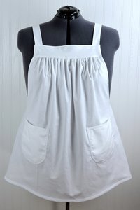 Custom Kona Cotton Pinafore Apron — XS through 5X | Choose Your Color | Handmade No-Tie Smock Apron with Pockets