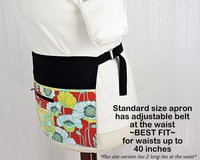 Pristine Poppy Multi-Pocket Apron for teachers, vendors, photographers, servers includes zipper money pocket 2 sizes
