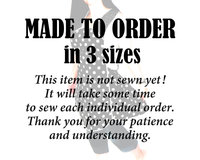 Bright Owls Pinafore Apron with no ties, Relaxed Fit Smock with pockets, made-to-order XS- Plus Size