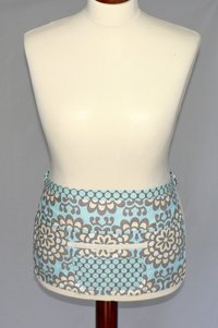 Wallflower Sky Multi-Pocket Vendor Apron with zipper pocket for Teacher, Waitress, 2 sizes made to order
