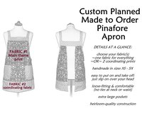 Customized Pinafore Apron (choose your own cotton fabrics) relaxed fit smock with pockets, made-to-order XS to 5X