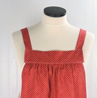 Holiday Tweets Pinafore Apron with no ties, relaxed fit smock with pockets fits L/XL/2X, one of a kind holiday apron ships fast