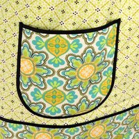 Vintage Paisley Pinafore Apron with no ties, relaxed fit smock with pockets fits L/XL/2X, Grandmacore kitchen, Ready to Ship