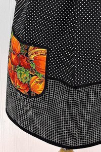 Bountiful Harvest Scrapbuster Pinafore with no ties (straps go straight over the shoulders) relaxed fit smock with pockets L/XL/2X ships now