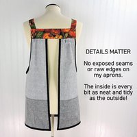 Bountiful Harvest Scrapbuster Pinafore with no ties (straps go straight over the shoulders) relaxed fit smock with pockets L/XL/2X ships now