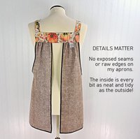 Harvest Pumpkins Scrapbuster Pinafore with no ties, relaxed fit smock with pockets, fall apron, Susan Winget Harvest fabric, SHIPS FAST