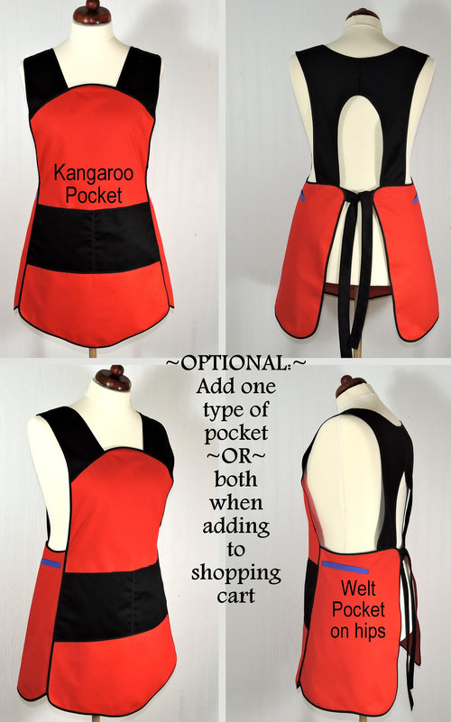 XS-4X Retro 50s Christmas Smock, Pine Trees and Fences with old Red Trucks, relaxed fit H-back apron, made to order with pocket options