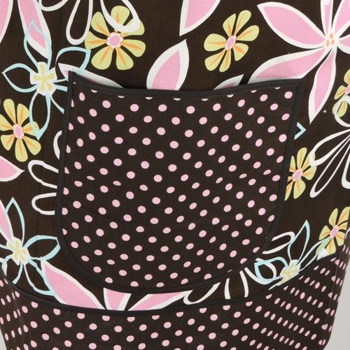 Daisy Dreams Pinafore with no ties (straps go straight over shoulders) relaxed fit smock with pockets, fits L/XL/2X, ready to ship now