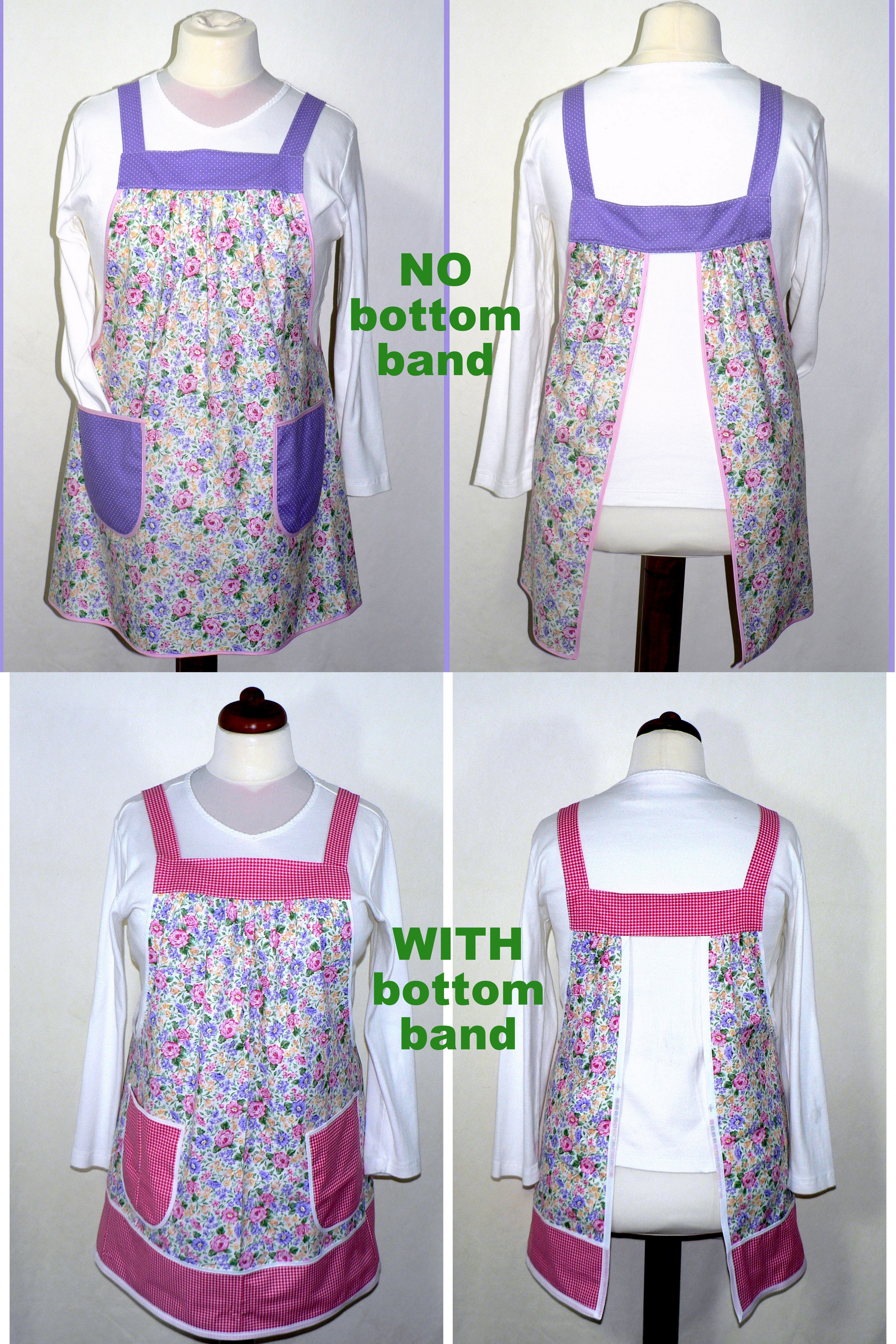 Customizing an apron from Laurie's Gifts by changing the fabric