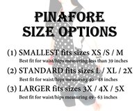 Delightful Leopard Santa Scrapbuster Pinafore with no ties, relaxed fit smock with pockets fits L/XL/2X ready to ship now