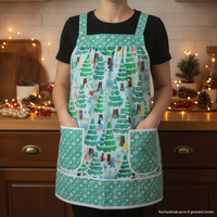 XS - 5X Gnome Wonderland Pinafore with no ties (straps go straight over the shoulders) relaxed fit smock with pockets, handmade to order