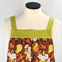 Fall Decadence Pinafore with no ties, relaxed fit smock with pockets, autumn farmhouse apron fits L/XL/2X, ready to ship now