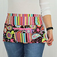 Customized Multiple Pocket Apron for Teachers, Vendors, Event Planners, Servers with secure zipper pocket, choose your own fabrics