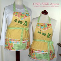 Hello Sunshine Birdie Full Length multi-pocket apron with secure zipper money pocket (teachers, vendors, farmers market) shopkeeper apron