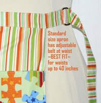 Pieces of Hope Autism Awareness Multi-Pocket Apron with zipper, (Teacher, Daycare, Pre-K) ready to ship fits waists up to 40 inches