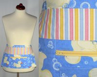Rubber Ducky Multi-Pocket Half Apron, teachers, soap makers, craft shows, ONE apron fits waists up to 40" ready to ship