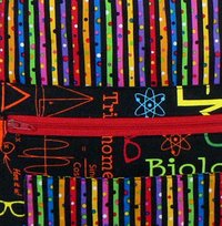 Science Geekery Teacher Half Apron, multi-pocket apron with zipper pocket, for vendors, crafters, standard size fits waists up to 40 inches