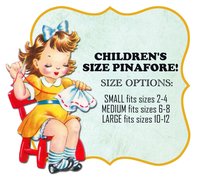 Custom Planned Children's Pinafore Apron with no ties, relaxed fit smock with pockets, 3 sizes, mini-me apron