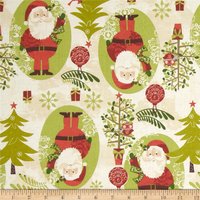 Woodland Christmas Pinafore with no ties, relaxed fit smock with pockets, holiday baking apron, Santa and owls, LAST ONE