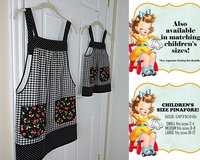 Customized XS-5X Pinafore Apron with no ties in solid colored KONA cotton, relaxed fit smock with pockets, choose your color