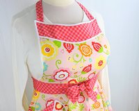 Simply Sweet Twirly Skirt Apron (pink floral apron) party hostess apron not available anywhere else, *one size* ready to ship