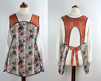 Patriotic Barn Wood and Stars Retro 50s Smock Apron, relaxed fit H-back style doesn't touch neck, LAST ONE made to order