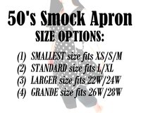 Customized 50s Smock Apron (choose your fabrics) relaxed fit smock w/ pocket options, H-back style (no neck ties) XS - 4X