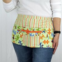 Pieces of Hope Autism Awareness Multi-Pocket Apron with zipper, (Teacher, Daycare, Pre-K) ready to ship fits waists up to 40 inches