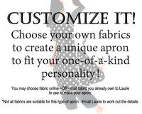 Customized Pinafore Apron (choose your own cotton fabrics) relaxed fit smock with pockets, made-to-order XS to 5X
