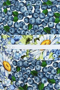 Blueberry Parfait multi-pocket apron, waist apron with money pocket, delightful teacher gift, standard size fits waists up to 40 inches 