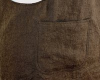 Brown Washed Linen Pinafore with no ties, 100% flax linen relaxed fit smock with pockets, made to order XS - 5X
