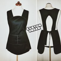 Customized 50s Smock Apron (choose your fabrics) relaxed fit smock w/ pocket options, H-back style (no neck ties) XS - 4X