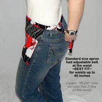 Poppy Lane 6 Pocket Teacher- Server- Vendor- Florist- Utility APRON- for gardening, crafting, or classroom, 2 sizes