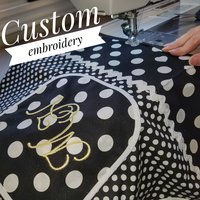 EMBROIDERY added to an apron purchased from my shop (name, short phrase, or monogram)
