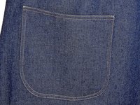 Indigo Denim Pinafore Apron with no ties (relaxed fit) very sturdy artist smock with pockets, made-to-order XS to 5X