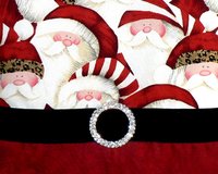 Santa Claus Tote with velvet belt and rhinestone buckle, Holiday Leopard Santa Shoulder Bag, handmade after order