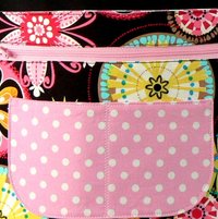 Carnival Bloom Utility Waist Apron with pockets for Vendor, Teacher, Server- includes a secure zipper money pocket