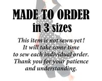 Indigo Railroad Stripe Denim Pinafore with no ties, relaxed fit blue jean apron, sturdy artist smock XS to 5X