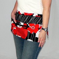 Poppy Lane 6 Pocket Teacher- Server- Vendor- Florist- Utility APRON- for gardening, crafting, or classroom, 2 sizes