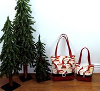 Leopard Santa Christmas Purse with velvet belt and rhinestone buckle, Cute Santa Bag, handmade after order