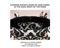 Customized made-to-order fabric purse, choose your own fabrics, choose magnetic snap or zipper closure, design a purse to suit you