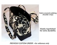 Customized made-to-order fabric purse, choose your own fabrics, choose magnetic snap or zipper closure, design a purse to suit you