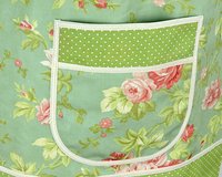 Scarlet & Sage Roses (in POND colorway) Pinafore Apron with no ties, relaxed fit smock with pockets, made to order XS - 5X