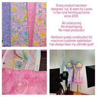 Pink Glitzy Butterflies Pinafore with no ties, relaxed fit smock apron with pockets, colorful with a bit of sparkle XS -5X