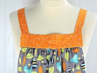 SHIPS FAST~ Colorful Fish Pinafore Apron, swim-suit cover-up, relaxed fit smock with pockets fits L/XL/2X, ready to ship
