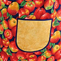 SHIPS FAST~ Apple Harvest Pinafore Apron with no ties, relaxed fit smock with pockets, standard size fits L-XL-2X, ready to ship