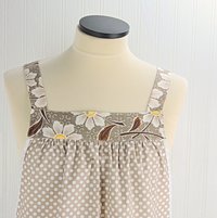 SHIPS FAST~ Cottage Daisies Pinafore Apron, swim-suit cover-up, relaxed fit smock with pockets fits L/XL/2X, ready to ship
