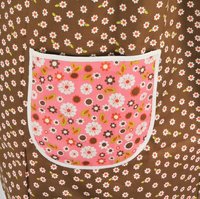 Indian Summer Brown Daisies Pinafore, lovely hostess apron, relaxed fit smock with pockets fits L/XL/2X, ready to ship